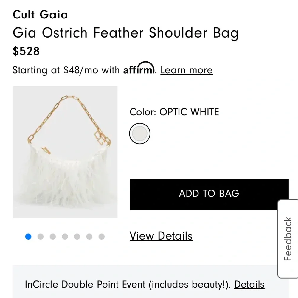 Cult Gaia pink ostrich feather- Gia Shoulder Bag Azalea - Picture 13 of 15